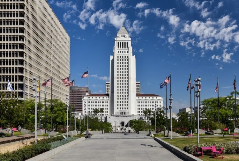Los,Angeles,Downtown,City,Hall,,California,(usa)